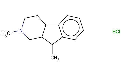 1H-INDENO(2,1-C)PYRIDINE, 2,3,4,4A,9,9A-HEXAHYDRO-2,9-DIMETHYL-, HYDRO CHLORIDE